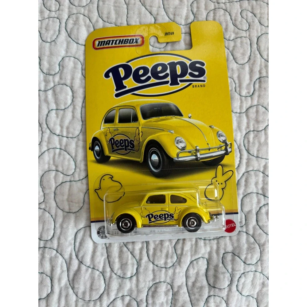 Matchbox Peeps 62 Volkswagen Beetle‎ Yellow Diecast Car JMT69 New